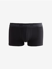 Pelēks - HUGO elastīgas kokvilnas bokseršorti ar gurniem 3 iepakojumā - Attēls 3 no 4