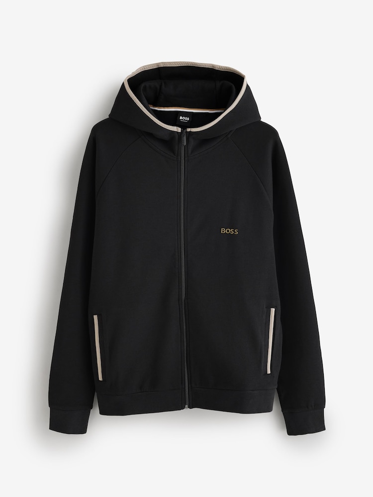 BOSS Black Sense Regular-Fit Zip Through Logo Hooded Jacket - Image 1 of 1 BOSS Black Sense Regular-Fit Zip Through Logo Hooded Jacket - Image 1 of 1
