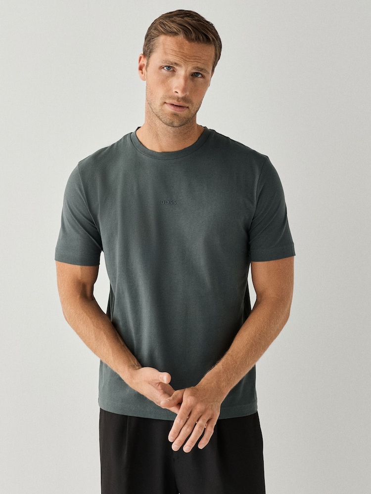 Zeleno - BOSS Relaxed Fit Logo Majica kratkih rukava - Slika 1 od 4