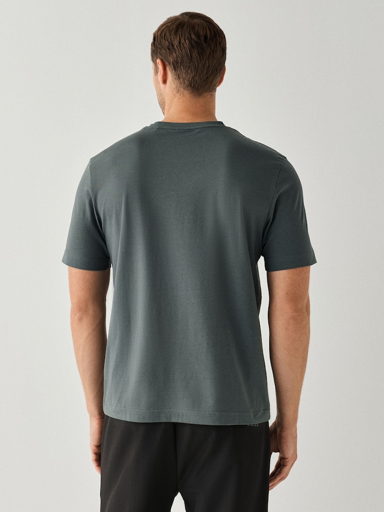 Zeleno - BOSS Relaxed Fit Logo Majica kratkih rukava - Slika 2 od 4