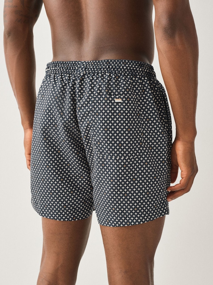 BOSS Brown Vibe Printed Swim Shorts - Image 2 of 5 BOSS Brown Vibe Printed Swim Shorts - Image 2 of 5