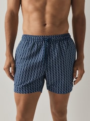 BOSS Blue Vibe Printed Swim Shorts - Image 2 of 5