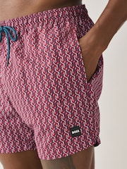 BOSS Red Vibe Printed Swim Shorts - Image 3 of 5