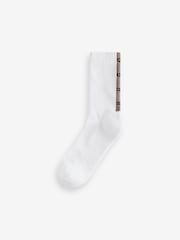 HUGO Natural Tape Logo Socks 3 Pack - Image 2 of 4