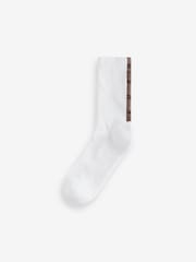 HUGO Natural Tape Logo Socks 3 Pack - Image 3 of 4