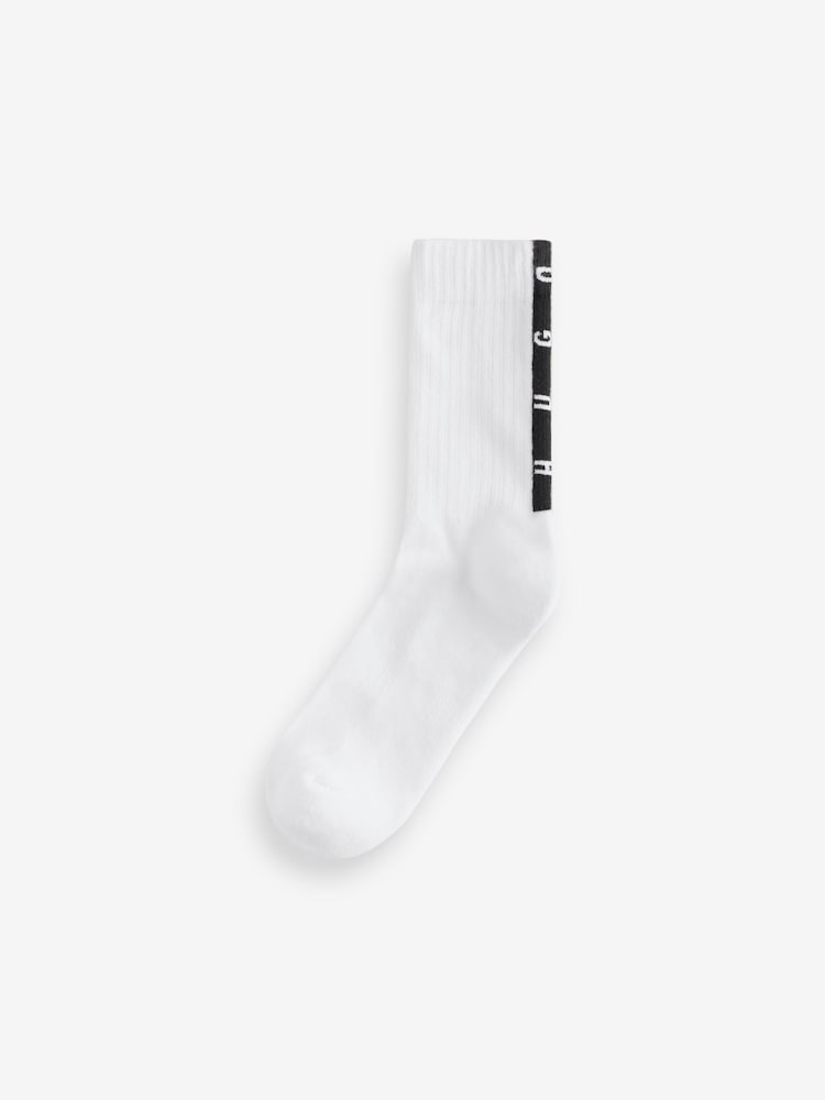 HUGO Natural Tape Logo Socks 3 Pack - Image 4 of 4
