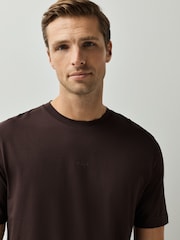 BOSS Brown Relaxed Fit Logo T-Shirt - Image 3 of 4