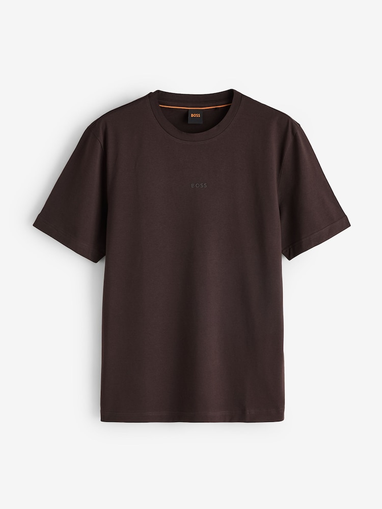 BOSS Brown Relaxed Fit Logo T-Shirt - Image 4 of 4 BOSS Brown Relaxed Fit Logo T-Shirt - Image 4 of 4