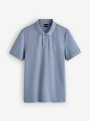BOSS Blue Slim Fit Passenger Box Logo Polo Shirt - Image 1 of 1