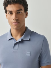 BOSS Blue Slim Fit Passenger Box Logo Polo Shirt - Image 3 of 4