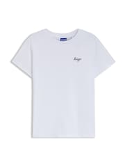 HUGO White Script Small Logo T-Shirt - Image 1 of 1