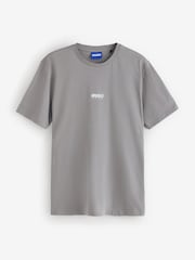 HUGO Grey Relaxed Fit Logo T-Shirt - Image 1 of 1
