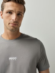 HUGO Grey Relaxed Fit Logo T-Shirt - Image 3 of 4