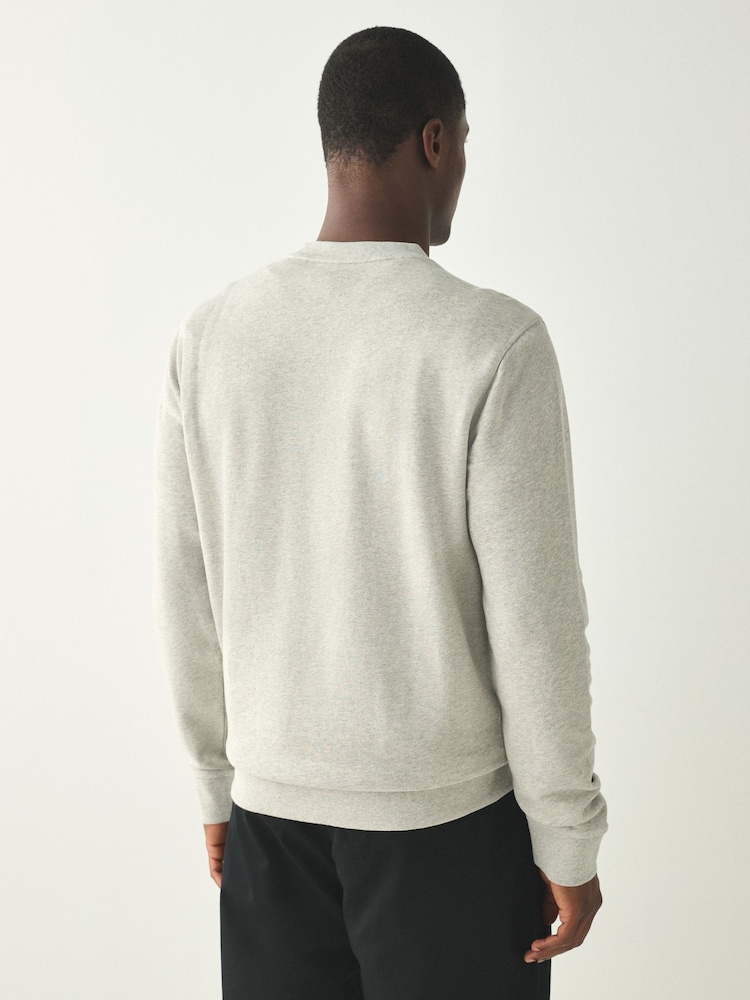 BOSS Grey Westart Crew Neck Logo Sweatshirt - Image 2 of 4 BOSS Grey Westart Crew Neck Logo Sweatshirt - Image 2 of 4