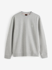 BOSS Grey Westart Crew Neck Logo Sweatshirt - Image 4 of 4
