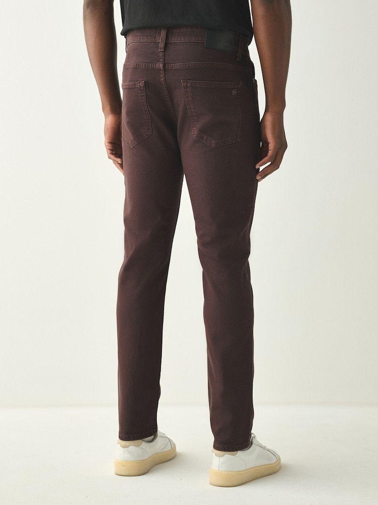 BOSS Brown Slim Fit Delaware Stretch Jeans - Image 2 of 4 BOSS Brown Slim Fit Delaware Stretch Jeans - Image 2 of 4