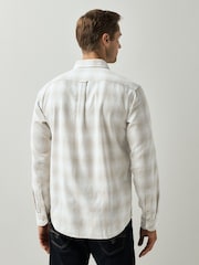BOSS Natural Rickert Check Flannel Shirt - Image 2 of 4