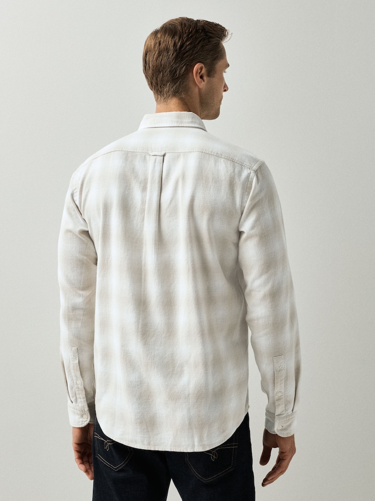BOSS Natural Rickert Check Flannel Shirt - Image 2 of 4