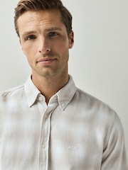 BOSS Natural Rickert Check Flannel Shirt - Image 3 of 4