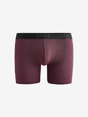 Бордовий червоний/чорний - BOSS One Logo Hipster Boxers 3 Pack - Image 2 of 4