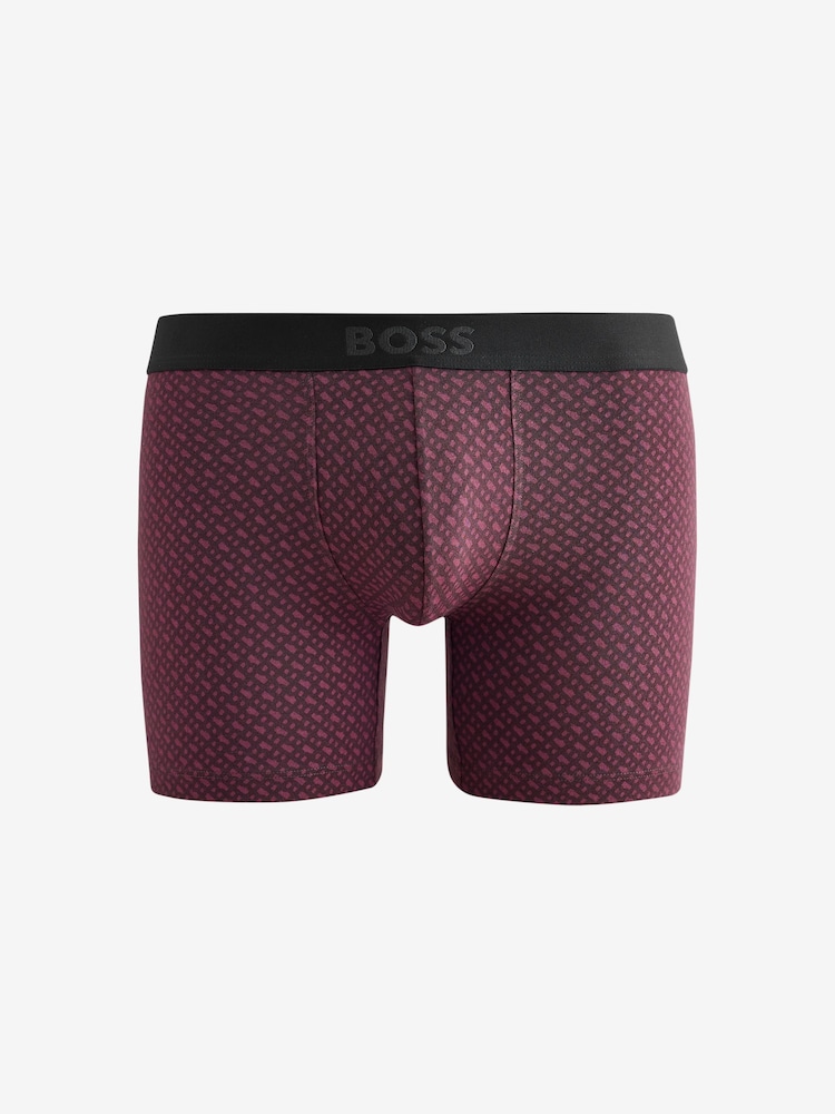 Бордовий червоний/чорний - BOSS One Logo Hipster Boxers 3 Pack - Image 2 of 4 Бордовий червоний/чорний - BOSS One Logo Hipster Boxers 3 Pack - Image 2 of 4