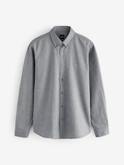 BOSS Brown Regular Fit Cotton Long Sleeve Oxford Shirt - Image 1 of 1