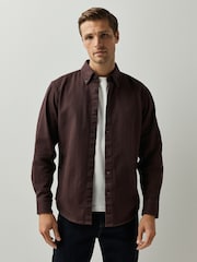 BOSS Brown Ricoplus Regular Fit Oxford Shirt - Image 1 of 6