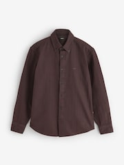 BOSS Brown Ricoplus Regular Fit Oxford Shirt - Image 6 of 6