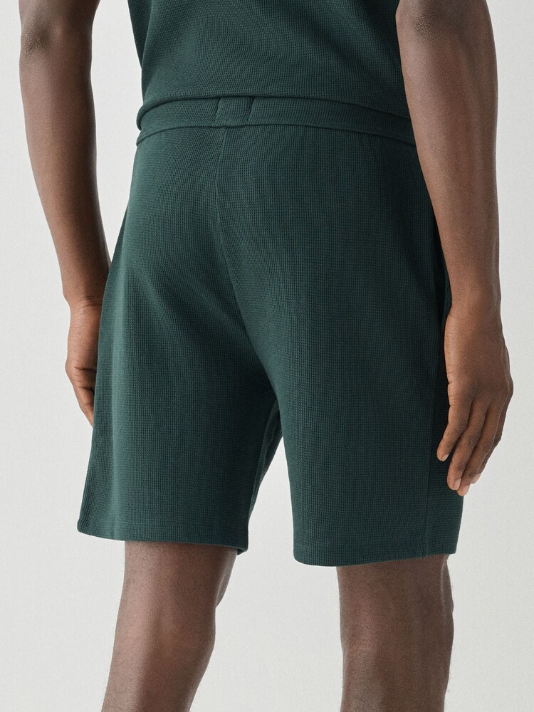 BOSS Green Waffle Texture Shorts - Image 2 of 3 BOSS Green Waffle Texture Shorts - Image 2 of 3