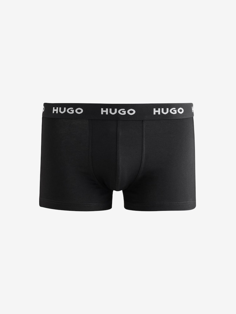 HUGO Stretch Cotton Trunk Boxers 3 Pack - Imaginea 2 din 4