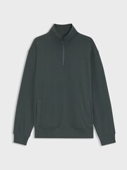 BOSS Green Small Logo Quarter Zip Sweat Top - Image 5 of 5