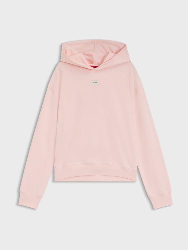HUGO Pink Signature Logo Hooded Sweat Top - Image 1 of 1 HUGO Pink Signature Logo Hooded Sweat Top - Image 1 of 1
