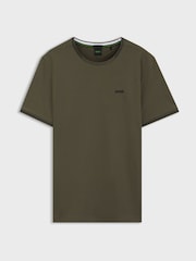 BOSS Green Regular Fit Stretch Cotton Short Sleeve Tipped T-Shirt - Image 1 of 1