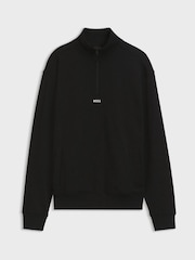 BOSS Black Small Logo Quarter Zip Sweat Top - Image 1 of 1