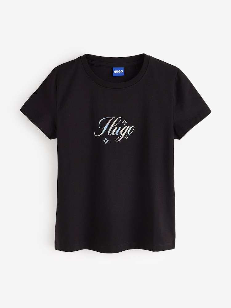 HUGO Script Logo mazuļi T-krekls - Attēls 1 no 1