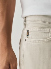 Natural - Blugi BOSS Delaware cu croială slim fit și elastici - Imaginea 3 din 5