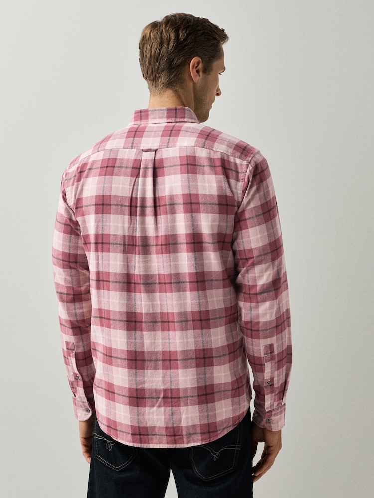 BOSS Red Rickert Check Flannel Shirt - Image 2 of 5 BOSS Red Rickert Check Flannel Shirt - Image 2 of 5