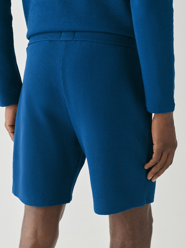 Blu-verde - Pantaloncini con texture a nido d'ape BOSS - Immagine 2 di 4 Blu-verde - Pantaloncini con texture a nido d'ape BOSS - Immagine 2 di 4