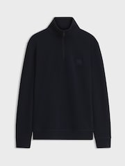 BOSS Blue Zetrust Regular-Fit Logo Quarter Zip Sweatshirt - Image 1 of 1