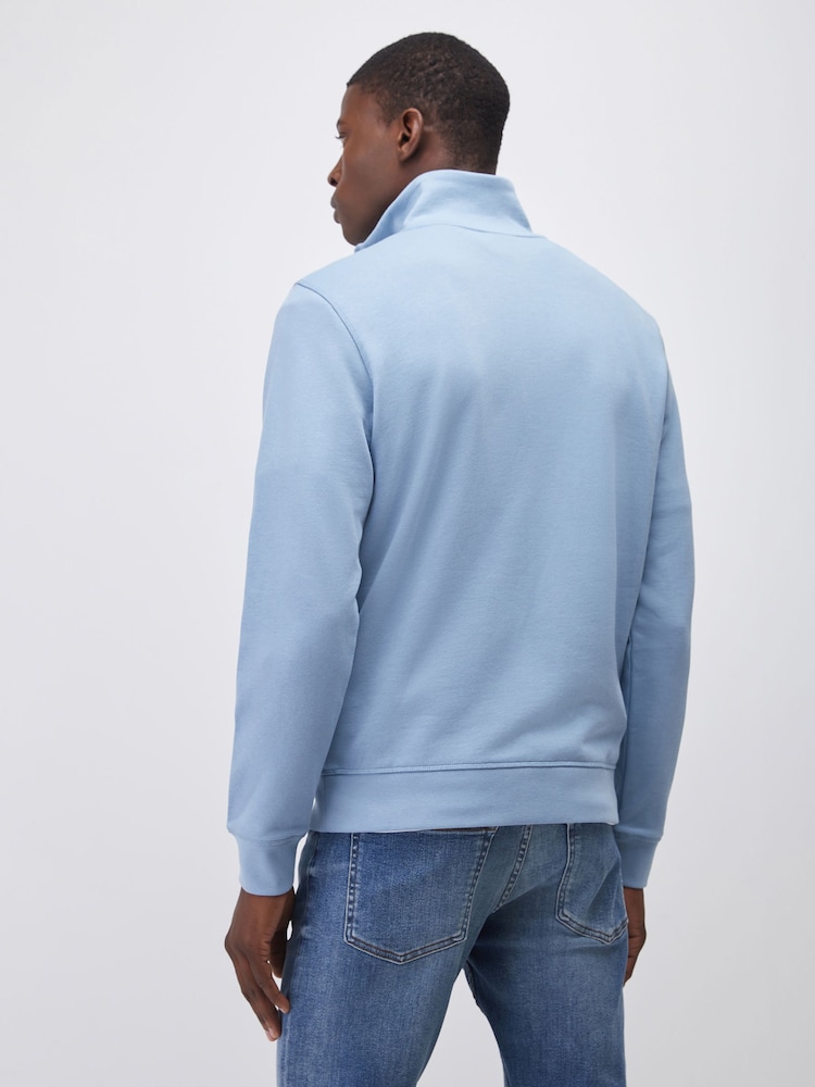 BOSS Blue Zetrust Regular-Fit Logo Quarter Zip Sweatshirt - Image 2 of 5 BOSS Blue Zetrust Regular-Fit Logo Quarter Zip Sweatshirt - Image 2 of 5