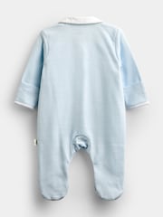 Jojo Maman Bébé Blue London Embroidered Sleepsuit - Image 2 of 4
