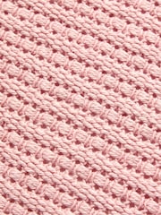 Jojo Maman Bébé Light Pink Cellular Blanket - Image 4 of 4