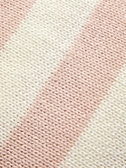 Jojo Maman Bébé Light Pink Stripe Knitted Blanket - Image 3 of 4
