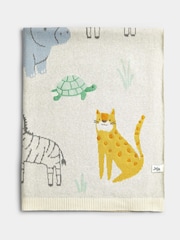 Jojo Maman Bébé Natural Safari Embroidered Shawl - Image 1 of 4