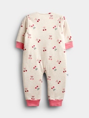JoJo Maman Bébé Grey Marl Cherry 2.5 Tog Sleep Snuggler - Image 5 of 7