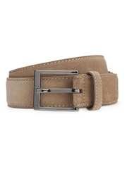 BOSS Natural Elloy Logo Belt - Image 1 of 2