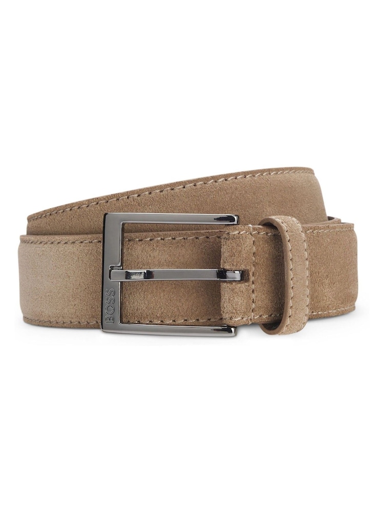 BOSS Natural Elloy Logo Belt - Image 1 of 2