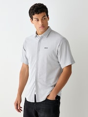 BOSS Blue Dymova Regular Fit Short Sleeve Stretch Shirt - Image 1 of 4