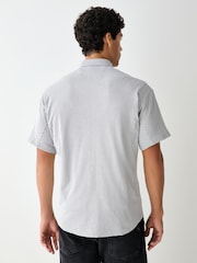 BOSS Blue Dymova Regular Fit Short Sleeve Stretch Shirt - Image 2 of 4