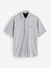 BOSS Blue Dymova Regular Fit Short Sleeve Stretch Shirt - Image 4 of 4
